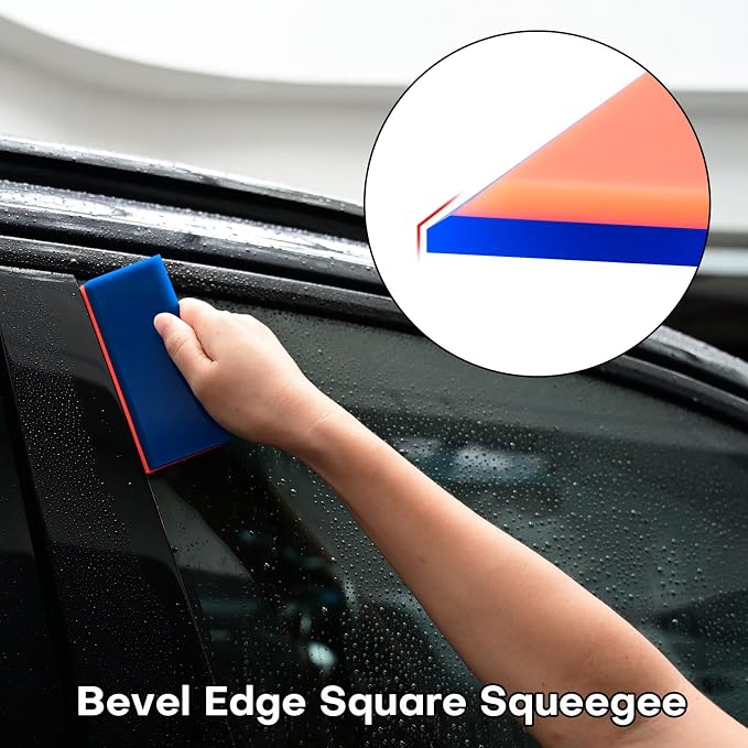 NEWISHTOOL 2 Pack Rubber Squeegee (5-Inch Replacement Blade, No Handle) | Tint Squeegee for Water Removal, Glass Cleaning, PPF Installing and Window Film Application
