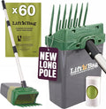 Neater Pet Brands Lift N’ Bag 2.0 Dog Pooper Scooper with Bag Attachment & 31" Pole for Small to Large Dogs, New Longer Pole, 60 Refill Bags, Heavy Duty Dog Poop Scooper for Yard, One-Hand Use