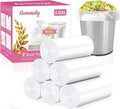 4 Gallon 180pcs Small Clear Trash Bags Strong Garbage Bags, Bathroom Trash Can Bin Liners, Plastic Bags for Office, Waste Basket Liner, Fit 12-15 Liter, 3.5,4,4.5 Gal（Clear 180）