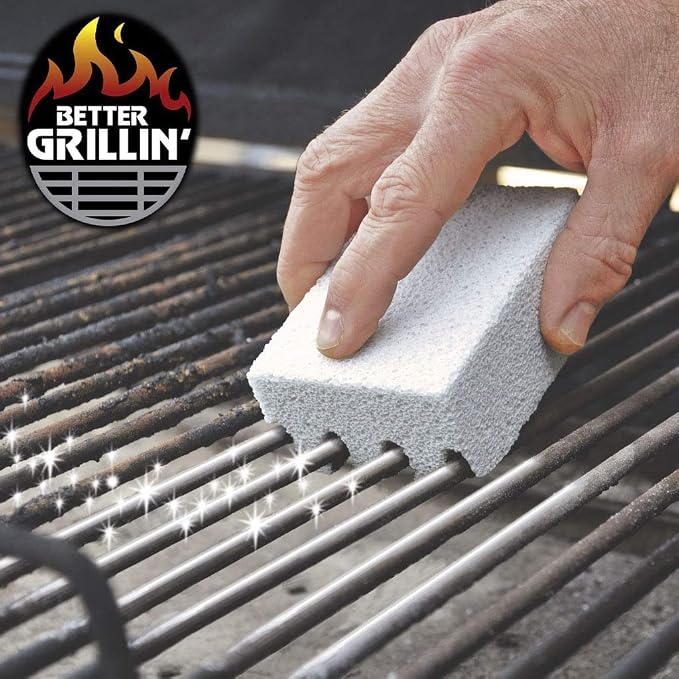 Better Grillin Scrubbin Stone Grill Cleaning Brick Block | Griddle Stone | Grill Stone Cleaning Block | Barbecue Grill Cleaner for BBQ, Griddle, & Racks