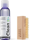 Jason Markk Essential Kit, Shoe Cleaner, 2-Piece Set, Deep Cleaning Solution & Durables Brush, Sneaker Care, Ideal for Footwear, Safe for Midsoles, Full-Grain Leather, Rubber, Plastic, and More, 4oz