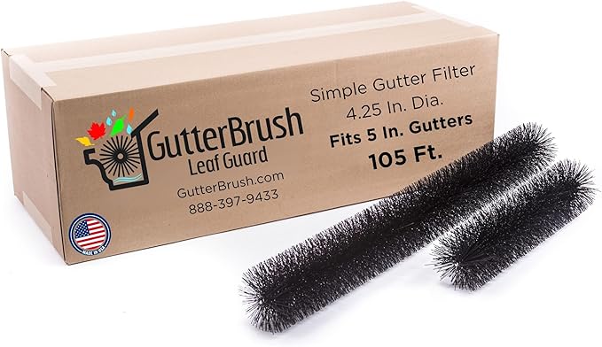 4.25" Gutter Guards, Fits 5 Inch Gutters, 105 Ft Leaf Filter | DIY gutter guard and leaf filter blocks leaves and debris, reduces cleaning and keeps water flowing in 5 inch gutters.