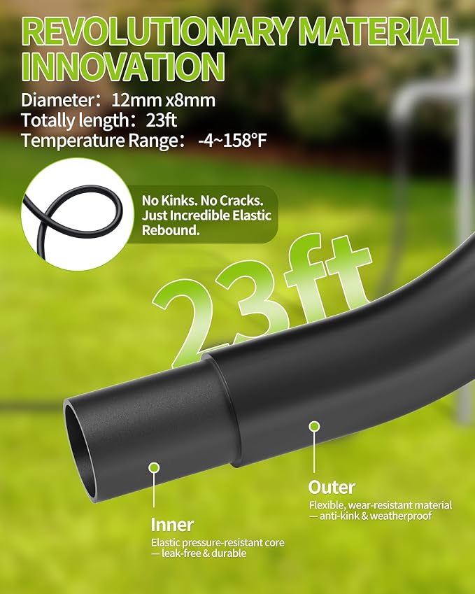 Cordless Pressure Washer, Handheld Portable Battery Cordless Power Washer | Pure Copper Motor, 23FT Elastic Hose, 6-In-1 Nozzle, Lightweight Car Washer with Foam Pot for Car Home Outdoor Patio Garden
