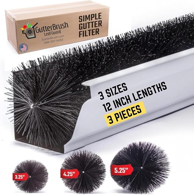 Residential Sample Pack, 3.25" 4.25" 5.25" Gutter Guard, 12" | DIY gutter guard and leaf filter blocks leaves and debris, reduces cleaning and keeps water flowing in 5 inch gutters.
