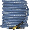 3/8" ID Pressure Washer Hose 100 ft, 4800 PSI Steel-Braided & Durable - Flexible & Kink-Resistant, Power Washer Hose with 3/8" Swivel Quick Connect, Hot/Cold Water Compatible -100 Foot, Navy