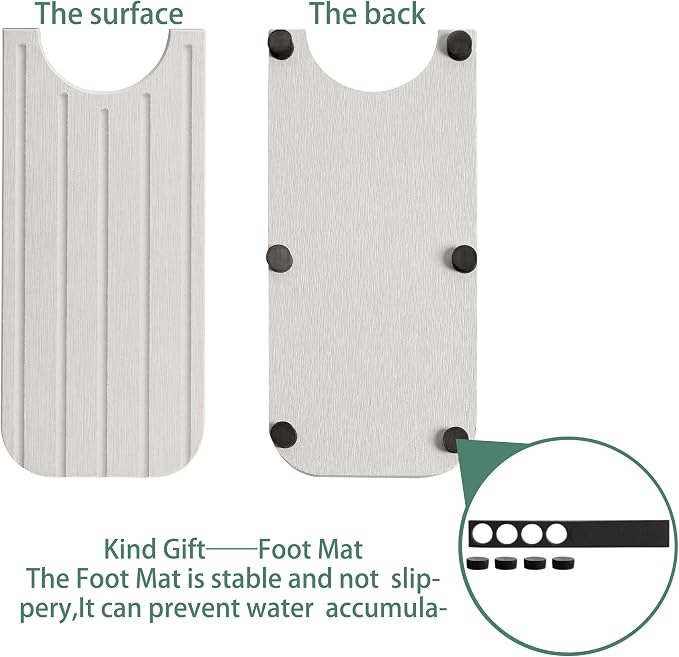 NiuYichee Faucet Mat for Kitchen Sink – Diatomite Stone Drying Mat, Absorbing Stone Tray for Bathroom Counter (Pale Gray, 17.3" x 3.9")