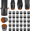 BALEINE 32 Pack Silicone Chair Leg Floor Protectors, Stool Leg Protectors Cap, Non-Slip Chair Leg Caps for Hardwood Floors (Black & Small, 32 Pack, XL)