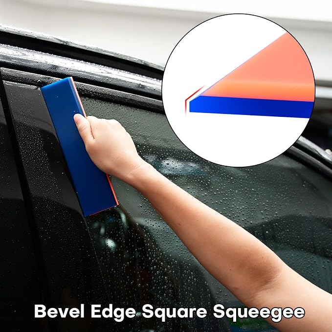 NEWISHTOOL 2 Pack Rubber Squeegee (8-Inch Replacement Blade, No Handle) | Tint Squeegee for Water Removal, Glass Cleaning, PPF Installing and Window Film Application