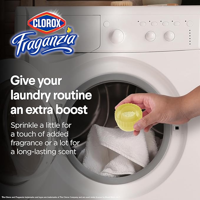 Clorox Fraganzia Laundry Scent Booster Crystals in Citrus Blossom Scent - Scented In-Wash Freshener Beads for Fresh, Clean, Great Smelling Clothes and Linens, 18 Oz - 2 Pack