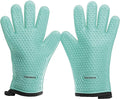 KITCHEN PERFECTION XL Silicone Smoker Oven Gloves-Extreme Heat Resistant BBQ Gloves-Handle Hot Food Right on Your Grill Fryer&Pit|Waterproof Grilling Cooking Baking Mitts|Superior Value Set+3 Bonuses
