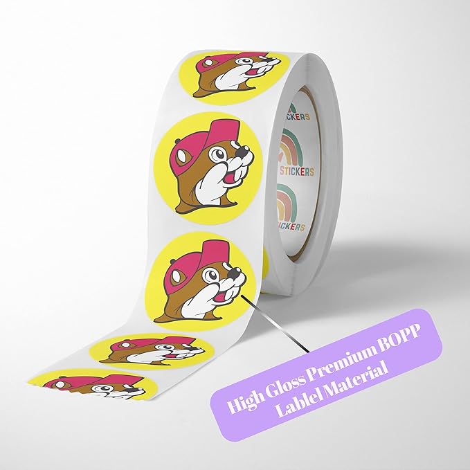 150 Custom Circle/Square BOPP Roll Labels- Personalized Stickers for Business Logo, Party, Wedding Favor, Baby Shower-Any Design Text + Image, Matte/Gloss Finish (4 * 2 Inch)