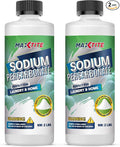 MAXTITE Sodium Percarbonate (4 lbs total - 2 pack of 2 lbs bottles) - 100% Pure - Solid Hydrogen Peroxide/Oxygenated Bleach - Multi-Use Cleaner for Home & Laundry, Resealable Child Resistant Cap