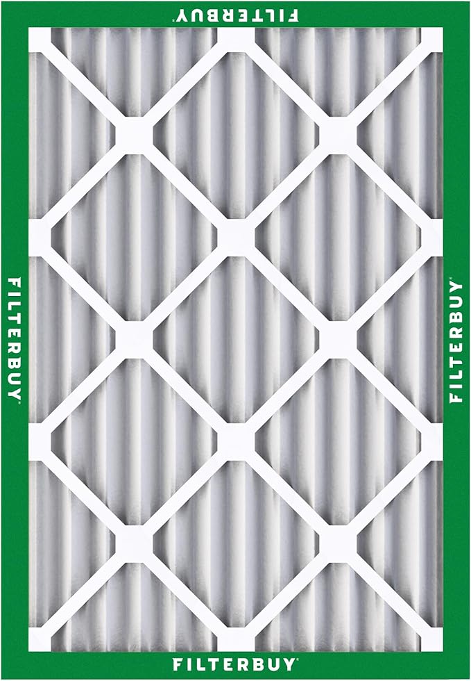Filterbuy 18x20x2 Air Filter MERV 8 (MPR 700) Dust Defense Replacement (6-Pack), Electrostatic Pleated HVAC AC Furnace Filters, Made in USA (Actual Size: 17.50 x 19.50 x 1.75)