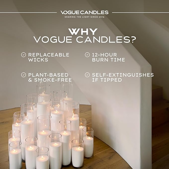 Vogue Candles 1LB Candle Sand with 15 Wicks | Plant-Based Refillable Wax Granules for DIY Candle Making | Clean Burning, Unscented, Smoke-Free, Vegan Candle Refill Kit- Red
