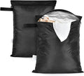 OTraki 12x16 inch Wet Bag 2Pcs Waterproof Swim Bag for Wet Clothes Small Swimsuit Dirty Clothes Laundry Bag Travel Machine Washable for Gym Beach Pool, Oxford Cloth with Handle & Zippered, Black