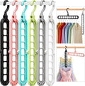Closet Organizers and Storage,College Dorm Room Essentials,Pack of 6 Multifunctional Organizer Magic Space Saving Hangers with 9 Holes Storage Organization for Wardrobe Closet