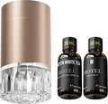 Airversa RD1 Waterless Essential Oil Diffuser Starter Kit, Titanium | 2x30 mL Hotel Scent Fragrance Oil, Up to 600 sq ft, Battery Operated, 100mL Capacity, Multi-mode Ambient Light, RD1Kit-2x30-B