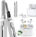 Inesore Multi Cleaning Kit for AirPods & All Bluetooth Earbuds (White) | 3-in-1 Design with Brush,Sponge & Metal Tip, Airpod Cleaning, Phone Cleaner, Earbud Cleaning, Electronic Device Cleaning Tool