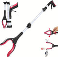 Grabber Reacher Tool - 43” Extra Long Foldable Gripper and Reaching Tool - Heavy Duty Pick Up Stick Grabbers for Seniors, Trash, Surgery Recovery Must Haves Gifts (Red-43in)