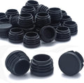 Furnigear Plastic Plugs Tubing End Caps Chair End Caps 11/16" Outside Bottom Round Tubing Caps Round Furniture Sliders Glides Black (Fit 0.61-0.66" Tube Inner Diameter, 40pack)