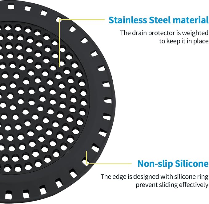 Shower Drain Hair Catcher,Aluvor Shower Drain Cover Bathtub Drain Strainers Weighted Metal Hair Trap Stopper Sink Drain Protector Filter Bathroom Flat Strainer Stopper | Weighted Metal Hair Trap Stopper Sink Drain Protector Filter Bathroom Flat Straine...