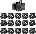 3-H Stainless Steel Broom Holder Wall Mount 15-Pack- Heavy Duty Mop Organizer, Wall Mounted Broom Storage with Secure Mounting for Laundry Garage Bathroom