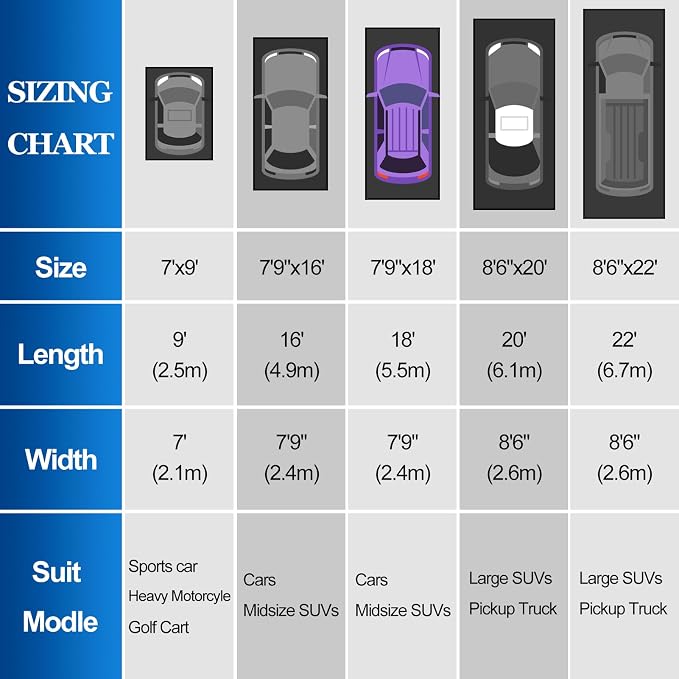 Garage Floor Mat(7'9"x18'), PVC Containment Mat with Rubber Wiper | Non-Slip, with a Rubber Wiper and Stay Put Corners, Waterproof Protection from Snow, Rain and Mud for Cars, SUV, Trucks