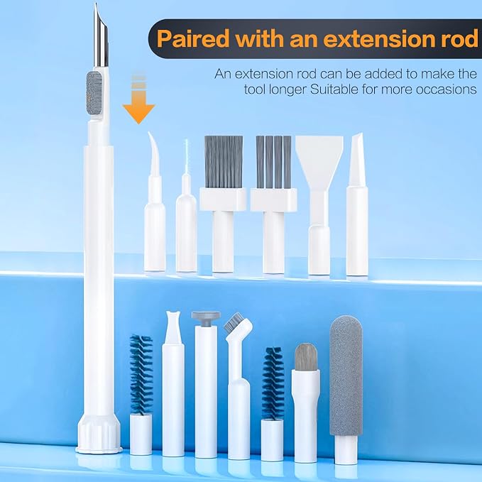 34-in-1 Multi-Purpose Cleaning Kit for Electronics Cell Phone USB C, White | Cleaning Kit for iphone Laptop Computer Monitor Lens Earbud, With Cleaning Putty, Microfiber Cloth, Compact Portable Design