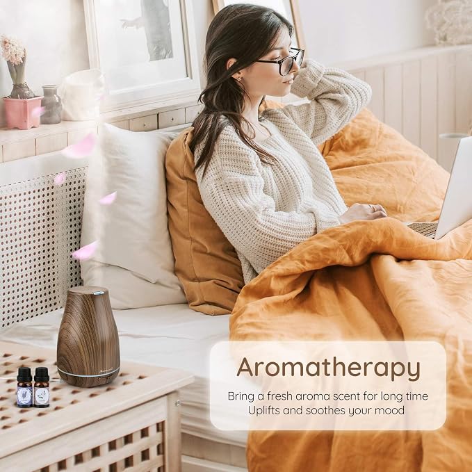 Homeweeks Essential Oil Diffuser for Room 100 ML 1 Pack | Aromatherapy Scent Diffuser Adjustable Mist Mode, Cool Mist, Auto Off Ultrasonic Aroma Fragrance Diffuser for Bedroom Office