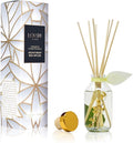 Reed Diffuser Set - Japanese Honeysuckle Scented Diffuser with Sticks | Home Fragrance Reed Diffuser for Bedroom, Bathroom Shelf Décor, with Real Florals in the Bottle - Made in the USA