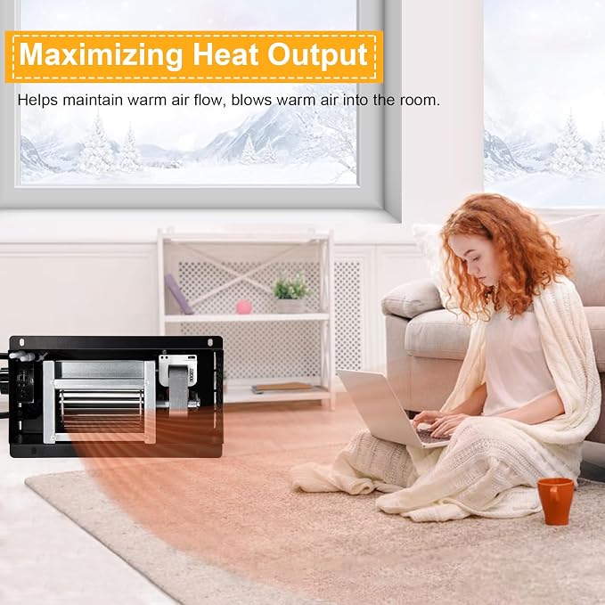 Criditpid PBAR-2427 Fireplace Blower Fan Kit for Pleasant Hearth Vent Free Stove or Wood Burning Stoves, Blower for GHP Group Pleasant Hearth VFS2-PH30DT, VFS2-PH20DT, VFS-PH20DT, VFS-PH30DT Fireplace