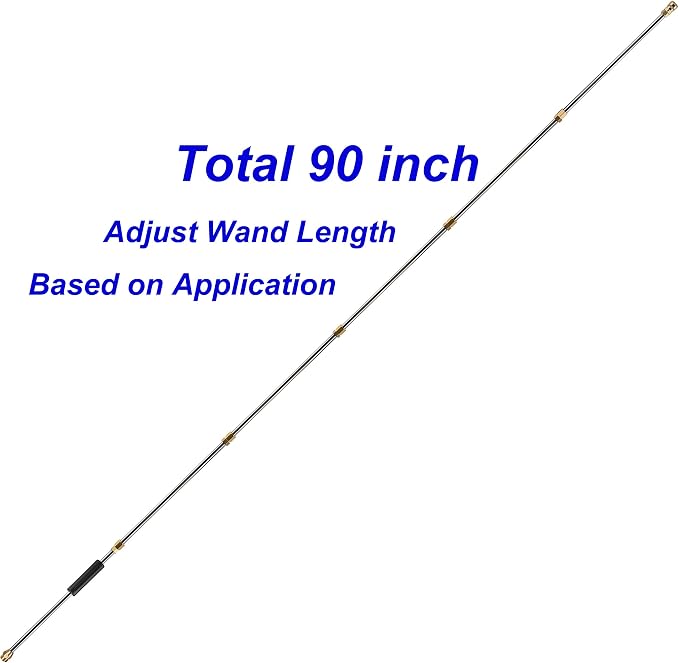 Tool Daily Pressure Washer Extension Wand, 90 Inch Power Washer Lance | 1/4 Inch Quick Connect, M22 14mm, 4000 PSI