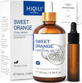 HIQILI Sweet Orange Essential Oil for Skin Care & Diffusers | Includes a Travel Bottle, Fresh Citrus Scent for DIY Dryer Balls & Cleaning Spray, Air Freshener – 100mL / 3.38 fl oz