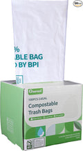 Greensoil 100% Compostable Waste Bags 2.6 Gallon, Extra Thick Kitchen Small Compost Bags for Countertop Bin, Bathroom or Office Waste, ASTM D6400 BPI Certified Compostable & Leak Proof, 100 Pack