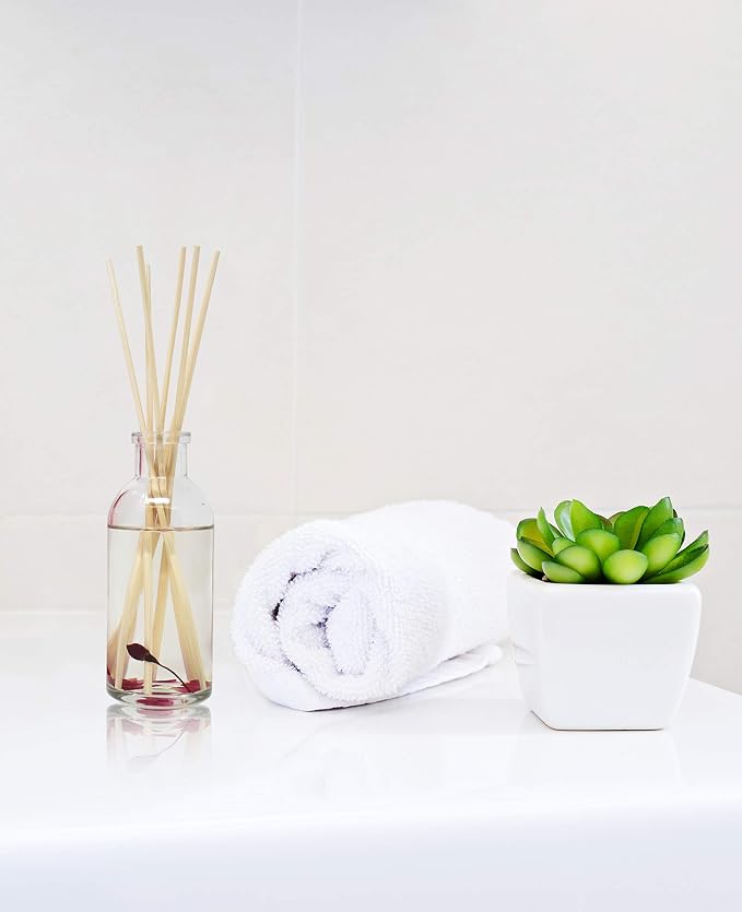Reed Diffuser Set, Red Roses - Bathroom Shelf Décor | Floral Scented Sticks Room Freshener for Bathroom, Kitchen & Bedroom, Great Gift Idea