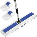 Masthome 39" Commercial Dust Mop with 64" Long Handle, Heavy Duty Wet Dry Floor Mop with 2 Reusable Microfiber Pads, 360° Rotating Industrial Mop for Hardwood Tile Marble Warehouse Gym Office Home
