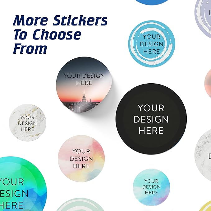 100 Custom Vinyl Stickers - Upload Your own Image, Text, Design, Logo - Personalized Logo Labels for Handmade, Packaging, Bottle, Jars, Candle, Brand Stickers (City, 5x5)