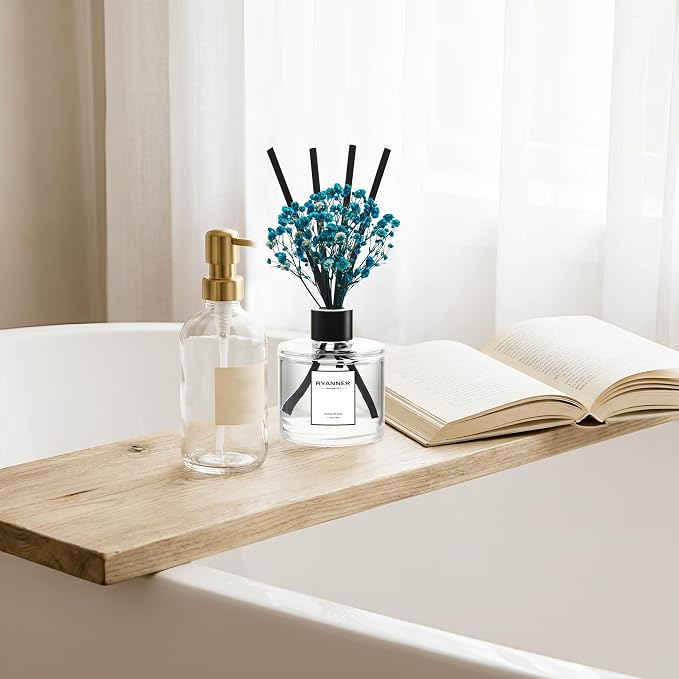 Reed Diffuser Set of 3 Pack,Cashmere Vanilla/Sea Salt&Sage/Ocean Breeze Scented Oil Diffuser with Sticks(1.7 fl oz Each Pack),Air Freshener for Bedroom Bathroom Office | Shelf Decor