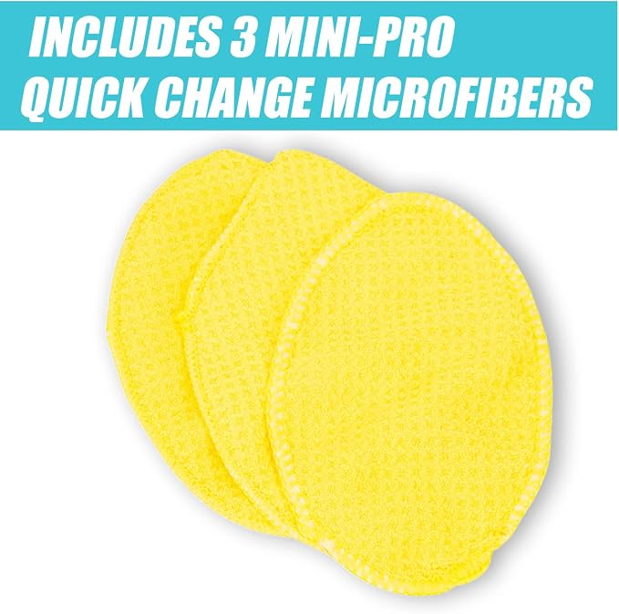 Invisible Glass 95164 Reach & Clean Wet-Dry Pro Windshield Cleaning Tool With Extendable Handle, Standard and Mini Cleaning Heads, Reusable Microfiber Pads, and Storage Bag for Auto and Home Glass