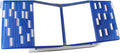 Tarifold Desktop Reference Display System, 50 Pockets, Expandable, Blue | 50 double-sided PVC pockets, holds 100 letter-size sheets, sturdy metal base, quick-find indexing, quick and easy to assemble