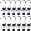 15/30Pcs Upgrade Double Head Clamp Dipped Clothespin for Laundry Hooks with Clips, Boot Holder, Hanging Clips, Portable Multifunctional Hangers Single Clip Space Saving for Jeans, Hats (15, Black)