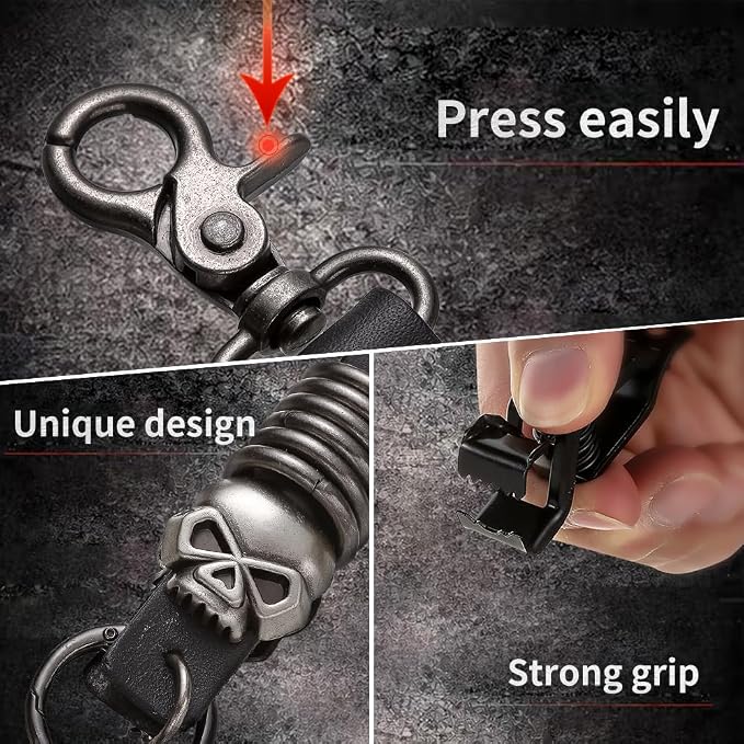 Heavy Duty Glove & Hat Clip with Carabiner, All-Metal Spring Clamp Work Glove Holder for Tool Belt, Harness, Backpack