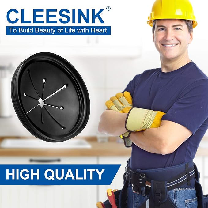 2 PCS Garbage Disposal Splash Guard Sink Baffle, Food Waste Disposer Parts Accessories, Multi-function Drain Plugs for Garbage Disposals, 3 3/8 Inch by CLEESINK