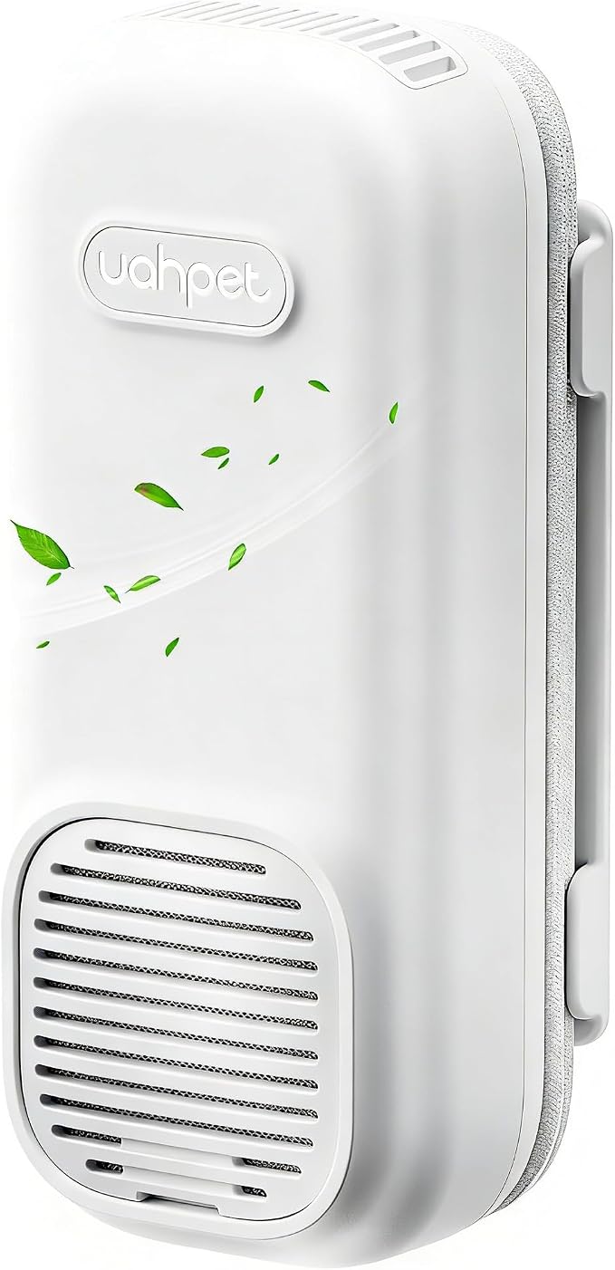 uahpet Bathroom Air Freshener, Plug in Air Purifier with Negative Ion, Nano & Fan-Powered, No Scent & No Refills Triple Home Deodorizer for Toilet, Bathroom, Kitchen, Garage Odors