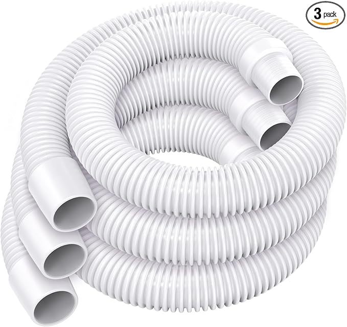 Universal Pool Vacuum Hose 48" Long Fit for Kreepy Krauly, Baracuda G3/G4, Hayward Navigator, Pool Vac Ultra and Most Automatic Pool Vacuum Cleaners, Swimming Pool Cleaner Suction Hose, 3 Pack