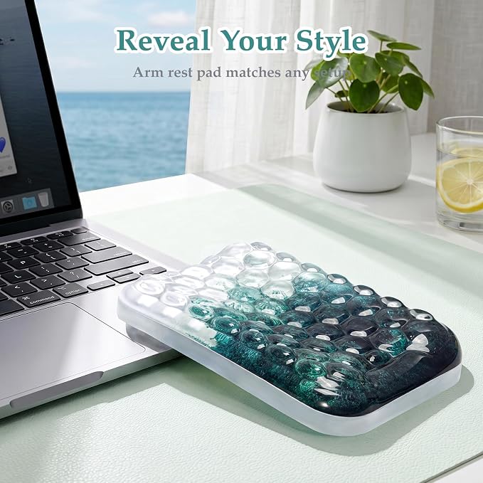 Ospelelf Elbow Wrist Rest Pad for Desk, Gel Arm Rest Pad Support for Laptop | Ergonomic Support for Typing & Mouse, Cool-touch, Lightweight, 6.29" × 4.33" × 0.98", Home Office Computer Use