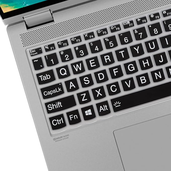 Large Print Keyboard Cover for Lenovo Yoga 7i 15.6" 16", IdeaPad 3/IdeaPad 3i 15.6 17.3, IdeaPad 5/IdeaPad 5i 15.6 17.3, IdeaPad Flex 5/Flex 5 15.6, Yoga Slim 7 15, IdeaPad Slim 7 15.6, ThinkBook 15