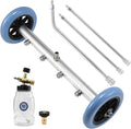 Power Washer Undercarriage Cleaner, Chemical Injector Bottle | 16 Inch Under Car Washer with Straight Extension Wand, 4000 PSI