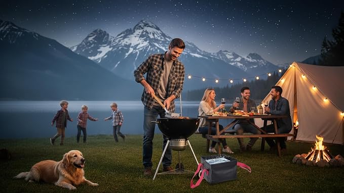 HOUSE AGAIN Grill Brush Bristle Free, Stainless Steel Food-Grade Brush Head with Scraper, Safe Steam BBQ Outdoor Grill Cleaning Brush Barbecue Grill Cleaner Non Wire for Grill Grate/Long Wood Handle