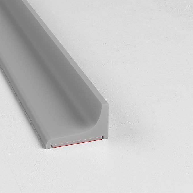 Silicone Shower Threshold Water Dam, Kitchen Sink Splash Guard, Shower Barrier Water Dam(98inch)